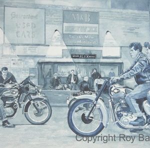 Art of Motoring by Roy Barrett - Down at Alex's print