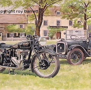 Art of Motoring by Roy Barrett - classics on the green print