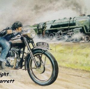 Art of Motoring by Roy Barrett - dangerous road print