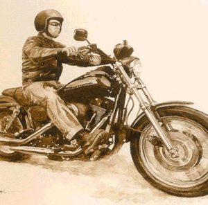 Art of Motoring by Roy Barrett - harley cruiser print